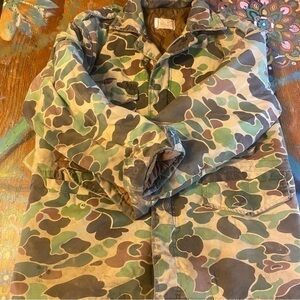 Vtg M-52 Military Quilt Lined Duck Camo Jacket Simco Aluminum Zip Men’s Sz S USA